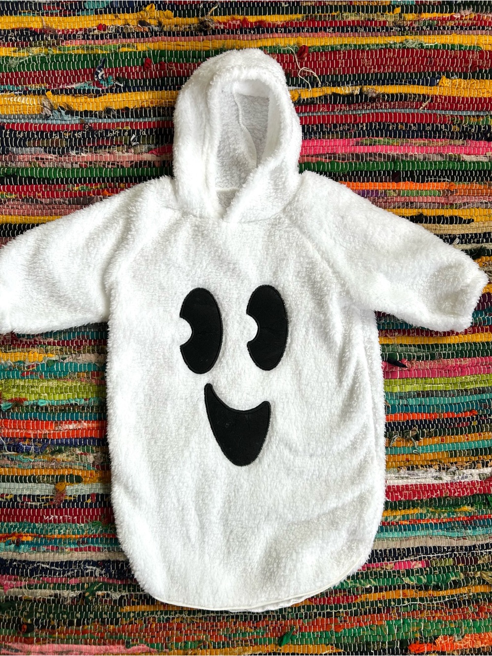 Boo White Cozy Ghost Hooded Baby Sack 6-9 MOS